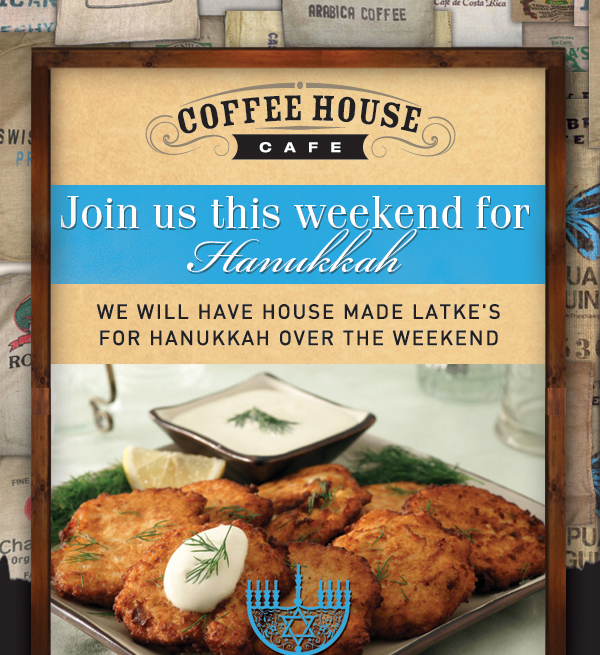 Join us this weekend for Hanukkah
							See image for full details