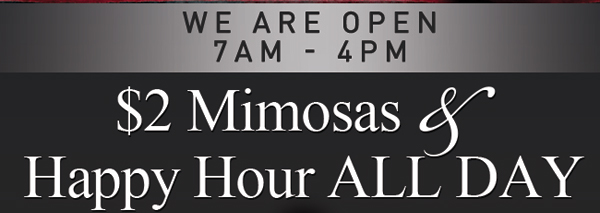 We Are Open
							 7am - 4pm
							 See image for full details