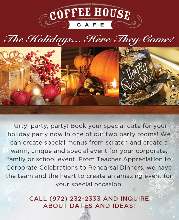 Here come the Holidays!
							 See image for full details
