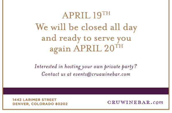 Find Your Location and Reserve! www.cruwinebar.com/locations-2
