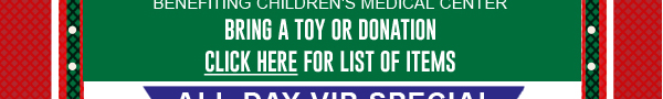 Bring a toy or donation and get $5 rolls
							See image for full details