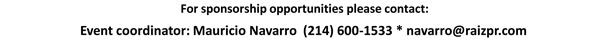 For sponsorhip opportunities,
							 See image for full details
