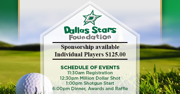 Dallas Stars Foundation
							 Sponsorship available
							 Individual players $125
							 See image for full details