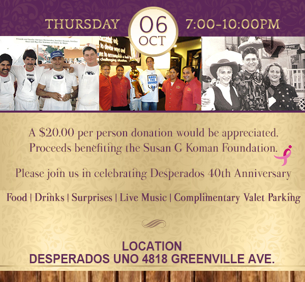 Thursday, October 6th
							 7-10pm
							 See image for full details