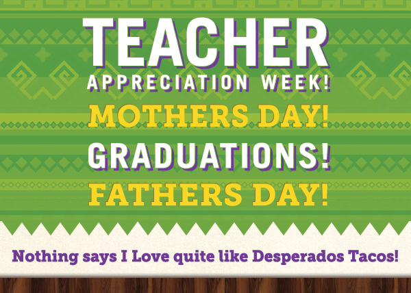 Order Online Today! www.desperadosrestaurant.com/locations/#order - Serving our authentic family traditions for over 40 years.