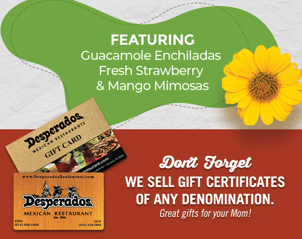 Order Online Today! www.desperadosrestaurant.com/locations/#order - Serving our authentic family traditions for over 40 years.