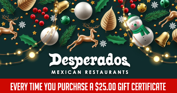 Order Online Today! www.desperadosrestaurant.com/locations/#order - Serving our authentic family traditions for over 40 years.