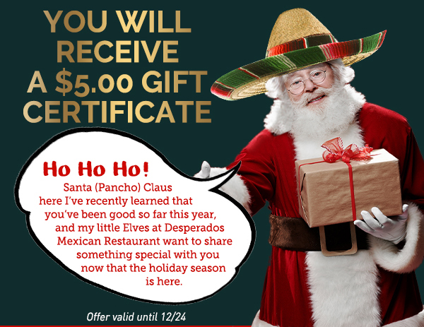 Order Online Today! www.desperadosrestaurant.com/locations/#order - Serving our authentic family traditions for over 40 years.