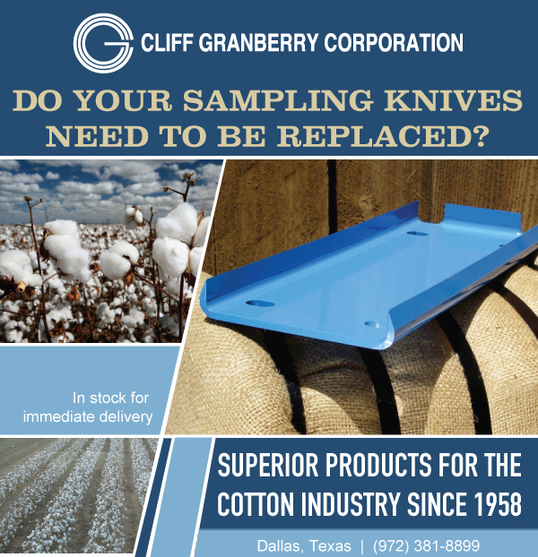 Do your sampling knives need to be replaced?
							In stock for immediate delivery
							Superior products for the cotton industry since 1958