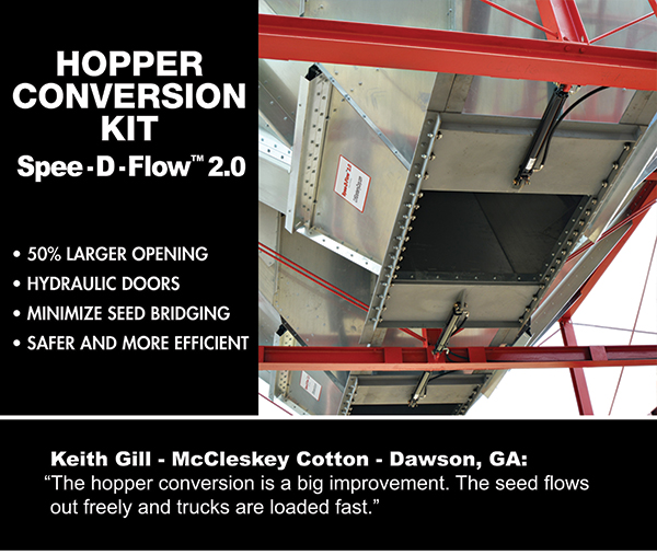 
							 Spee-D-Flow 2.0
							 50% larger opening
							 Minimize seed bridging
							 See image for full details