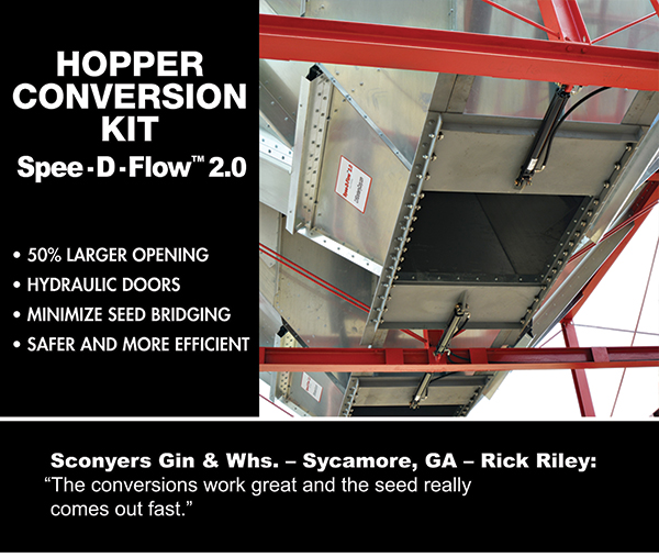 
							 Spee-D-Flow 2.0
							 50% larger opening
							 Minimize seed bridging
							 See image for full details