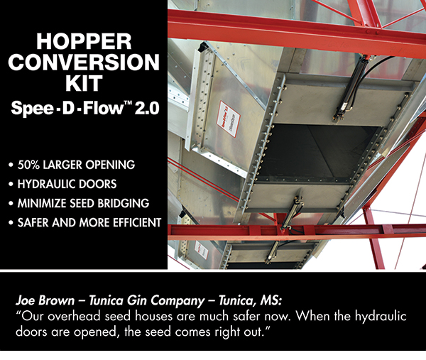 
							 Spee-D-Flow 2.0
							 50% larger opening
							 Minimize seed bridging
							 See image for full details