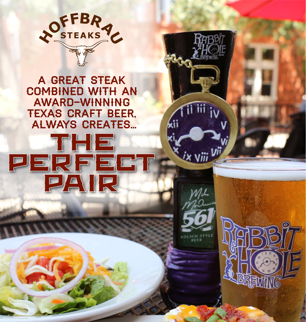 A great steak combined with an award-winning Texas craft beer
							 always creates The Perfect Pair
							 See image for full details