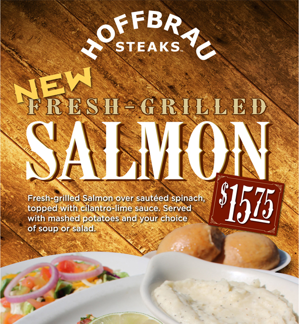 New Fresh Grilled Salmon
							 $15.75
							 See image for full details