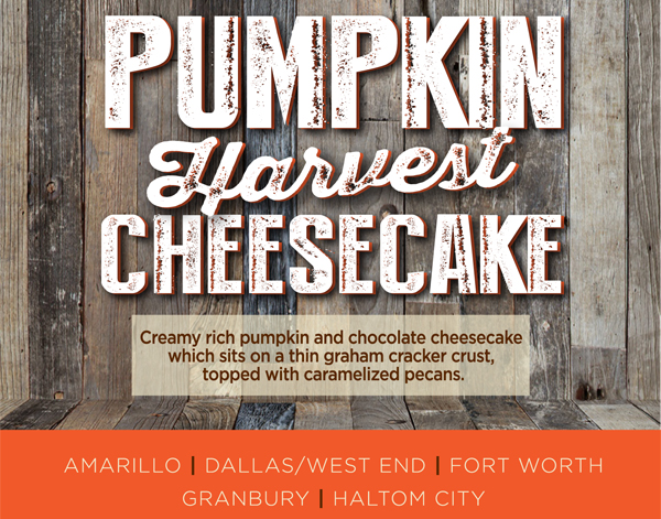 Pumpkin Harvest Cheesecake
							 See image for full details