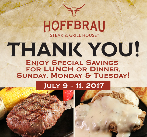 Thank You! Enjoy Special Savings
							 See image for full details