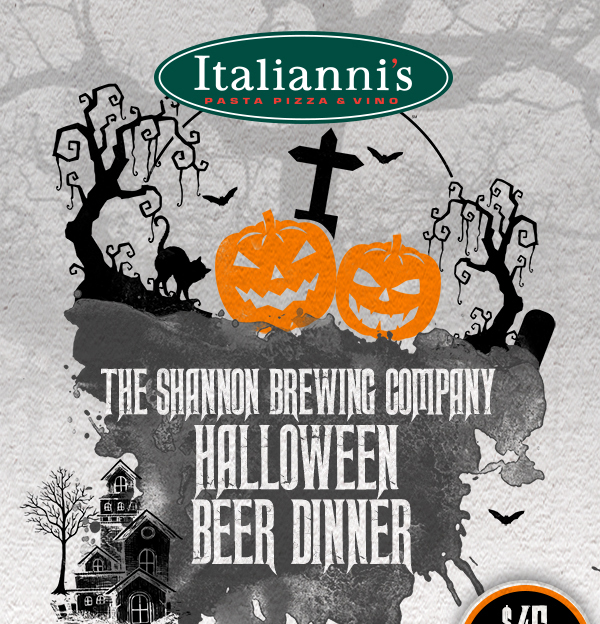 Halloween Beer Dinner
							 $45 per person plus tax and gratuity
							 See image for full details