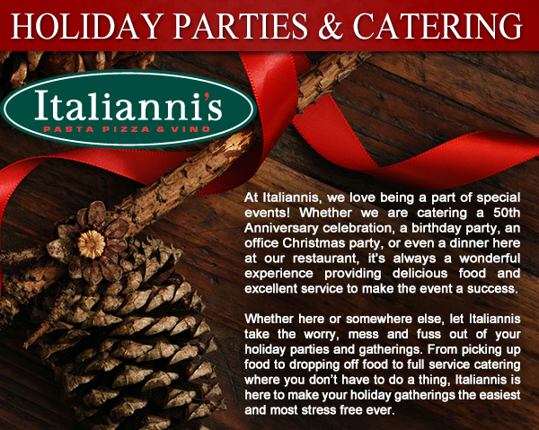 Holiday Parties & Catering
							 See image for full details
