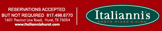 1601 Precinct Line Rd. Hurst, Tx 76054, (817) 498-6770 www.italiannishurst.com