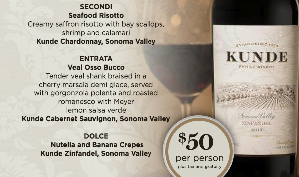 $50 per person plus tax and gratuity
							 See image for full details