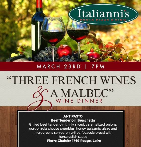 3 French Wines & A Malbec Wine Dinner
							 See image for full details