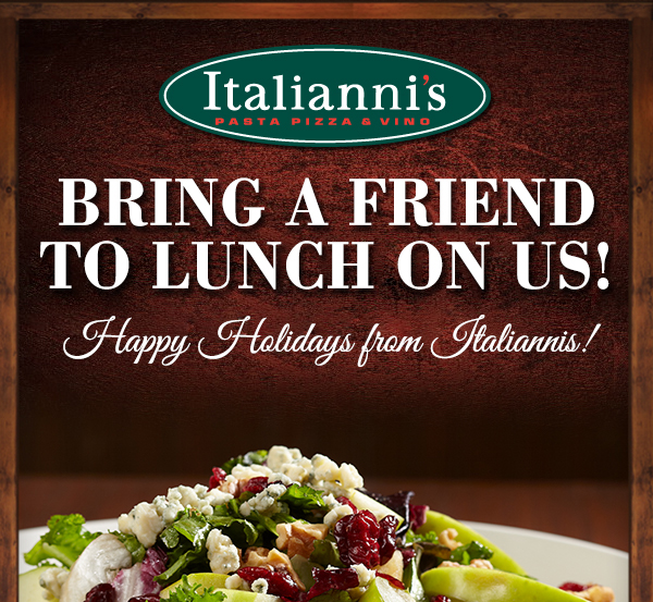Bring a friend to lunch on us!
							 Try one of our amazing sandwiches
							 See image for full details