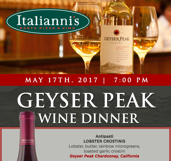 Geyser Peak Wine Dinner
							 See image for full details
