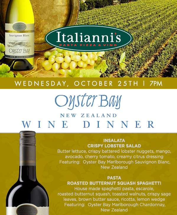 Oyster Bay Wine Dinner
							 See image for full details