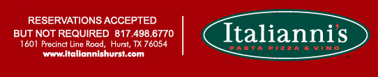 1601 Precinct Line Rd. Hurst, Tx 76054, (817) 498-6770 www.italiannishurst.com