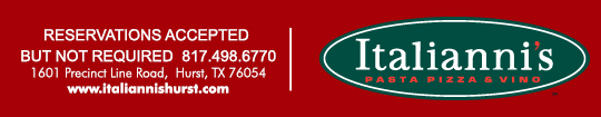 1601 Precinct Line Rd. Hurst, Tx 76054, (817) 498-6770 www.italiannishurst.com