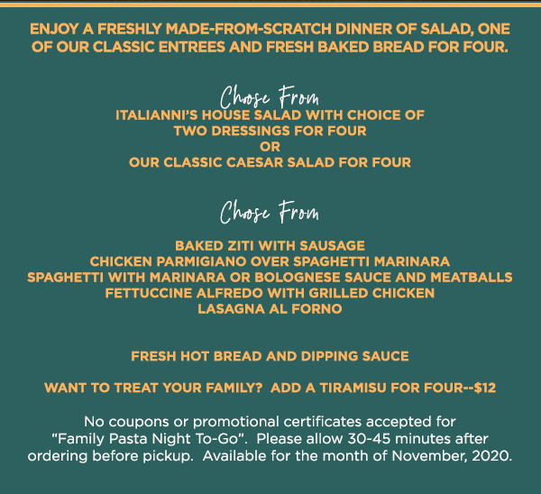 Italianni's Restaurant
							 See image for full details