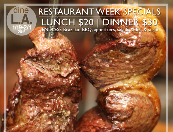 Restaurant Week Specials
							 Lunch $20 - Dinner $30
							See image for full details
