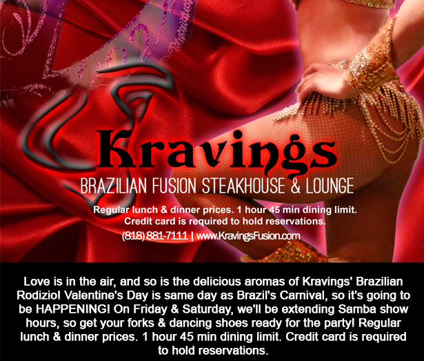 Brazilian Fusion Steakhouse & Lounge
							18663 Ventura Blvd. Tarzana, CA 91356, (818) 881-7111
							 See image for full disclaimer