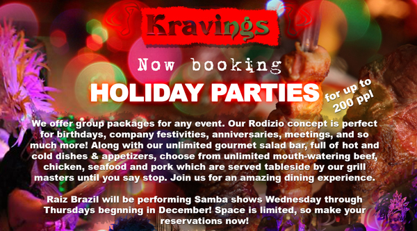 Now Booking Holiday Parties
							 See image for full details