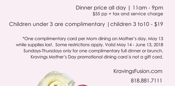 Kravings - World Fusion - Steak House & Lounge
								 See image for full details
