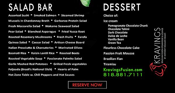 Kravings - World Fusion - Steak House & Lounge
								 See image for full details