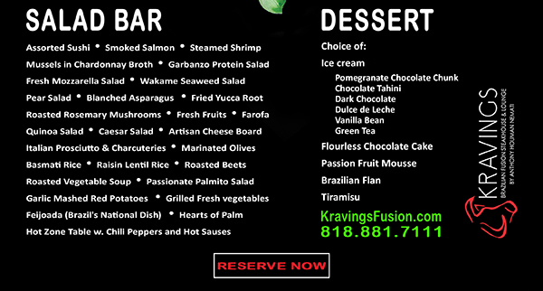 Kravings - World Fusion - Steak House & Lounge
								 See image for full details