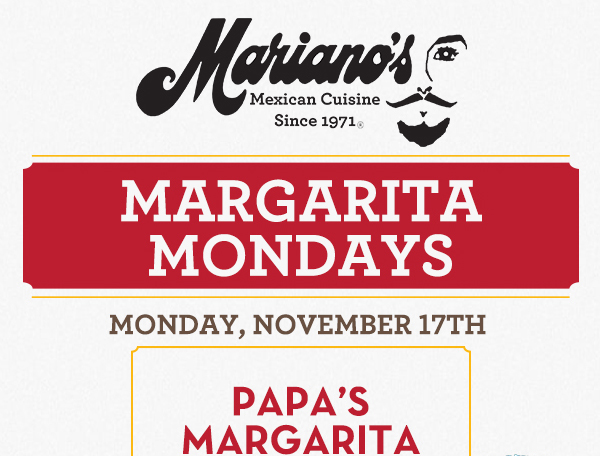 Margarita Mondays
							Half Price All Day Long! Turn your blue Monday into a 100% Blue Agave Monday!
							www.laharanch.com