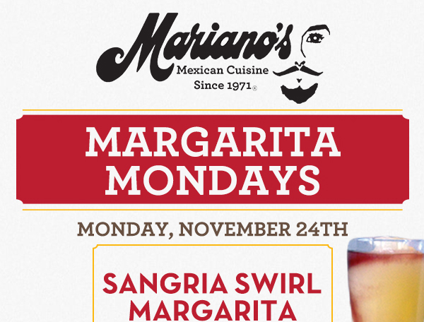 Margarita Mondays
							Half Price All Day Long! Turn your blue Monday into a 100% Blue Agave Monday!
							www.laharanch.com