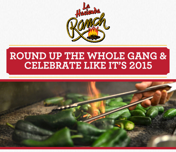 Round up the whole gang
							& celebrate like it's 2015
