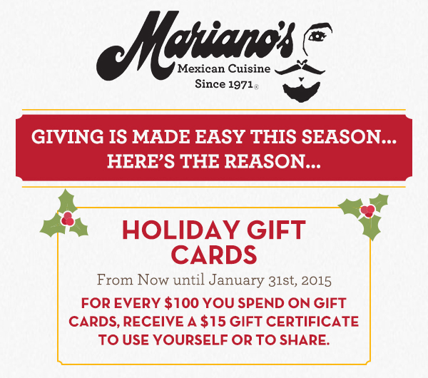 Giving is made easy this season; here's the reason
							Holiday Gift Cards
							See image for full details