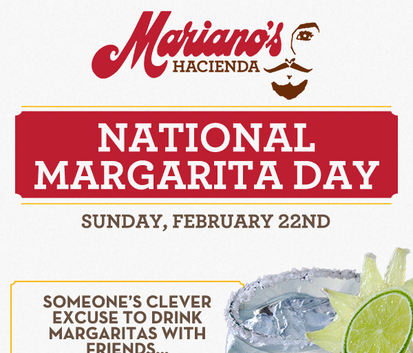 National Margarita Day
							 Sunday, Feb 22nd
							www.laharanch.com