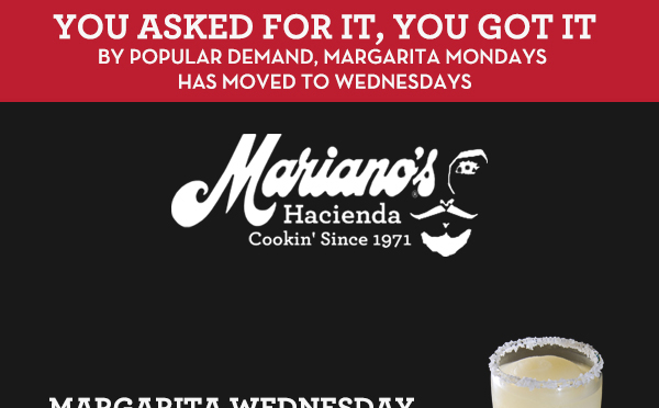 Margarita Mondays
							Half Price All Day Long! Turn your blue Monday into a 100% Blue Agave Monday!
							www.laharanch.com