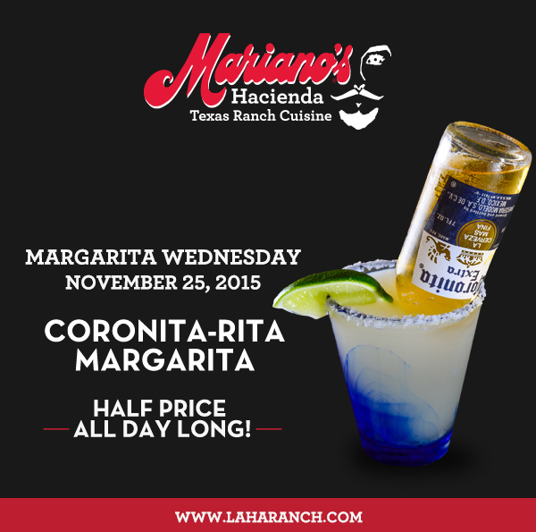 Margarita Wednesdays
							www.laharanch.com