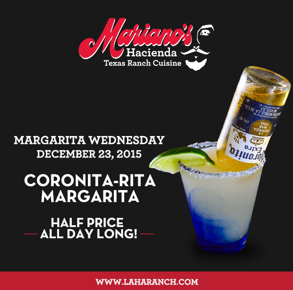 Margarita Wednesdays
							www.laharanch.com