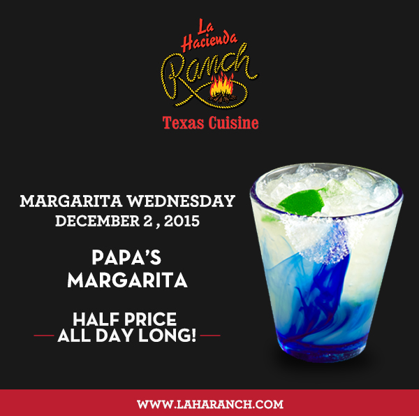 Margarita Wednesdays
							www.laharanch.com
