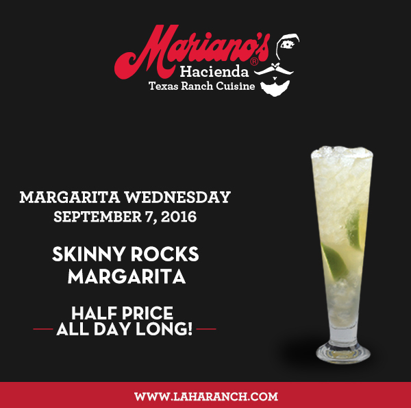 Margarita Wednesdays
							www.laharanch.com