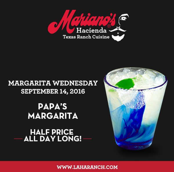 Margarita Wednesdays
							www.laharanch.com