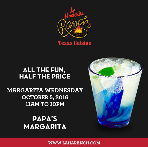 Margarita Wednesdays
							www.laharanch.com