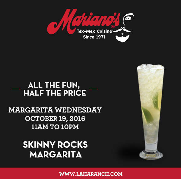 Margarita Wednesdays
							www.laharanch.com